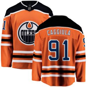 Herren Edmonton Oilers Eishockey Trikot Drake Caggiula #91 Breakaway Orange Fanatics Branded Heim